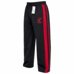 Men's Black Track Pants with Red Side Stripes, Elastic Waistband with Drawstring, Sports Lower for Gym, Running, Workout and Casual Wear - Image 4