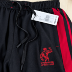 Men's Black Track Pants with Red Side Stripes, Elastic Waistband with Drawstring, Sports Lower for Gym, Running, Workout and Casual Wear - Image 3